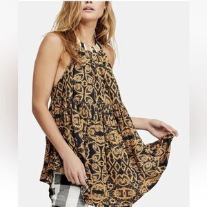 Free People Mimi High Neck Swing Tunic Top Size Small​​​​​​​​​​​​​​​​​​​​​​
